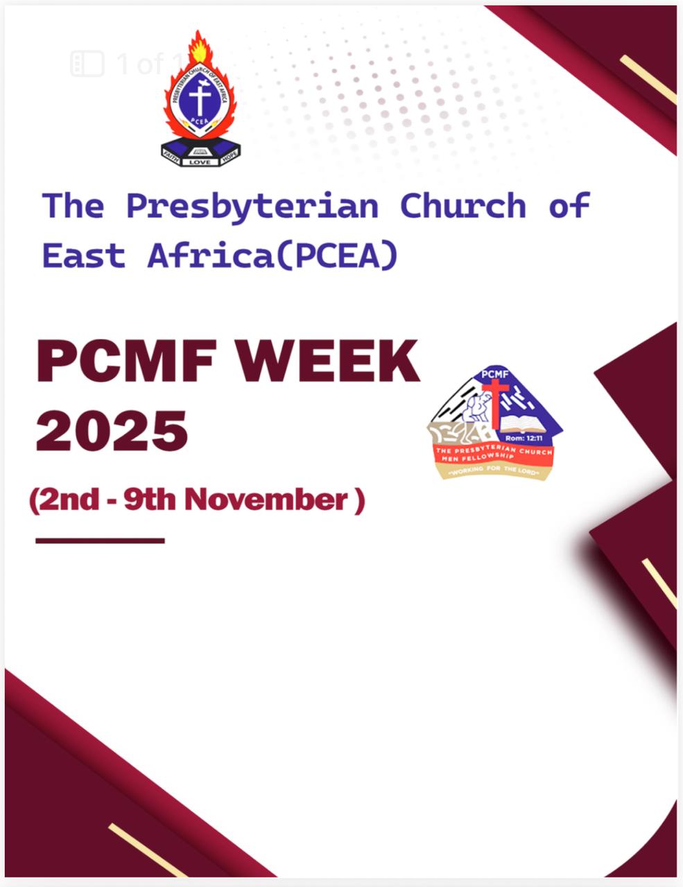 PCMF Week 2025 Program